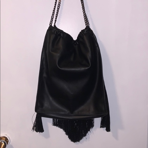 Zara TRF black fringe bag - Picture 9 of 14